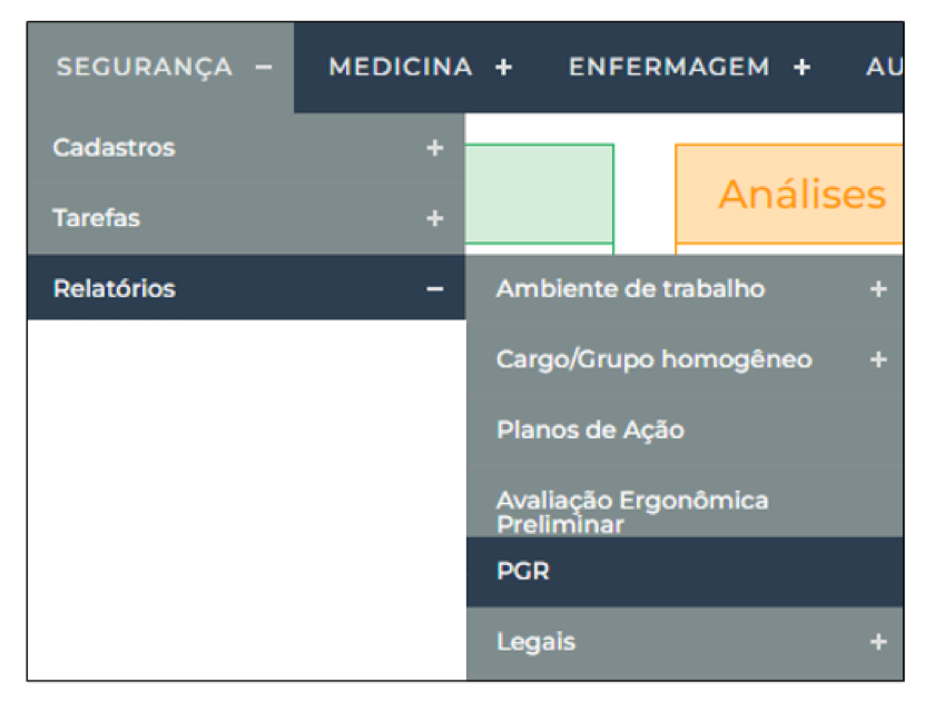 O inventário de riscos no Sigoweb